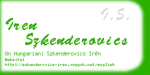 iren szkenderovics business card